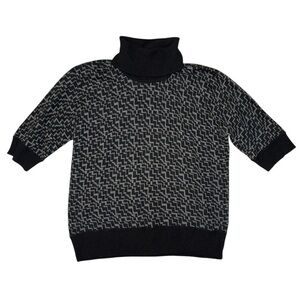 Jones New York Essential 100% wool black turtleneck sweater women’s size large